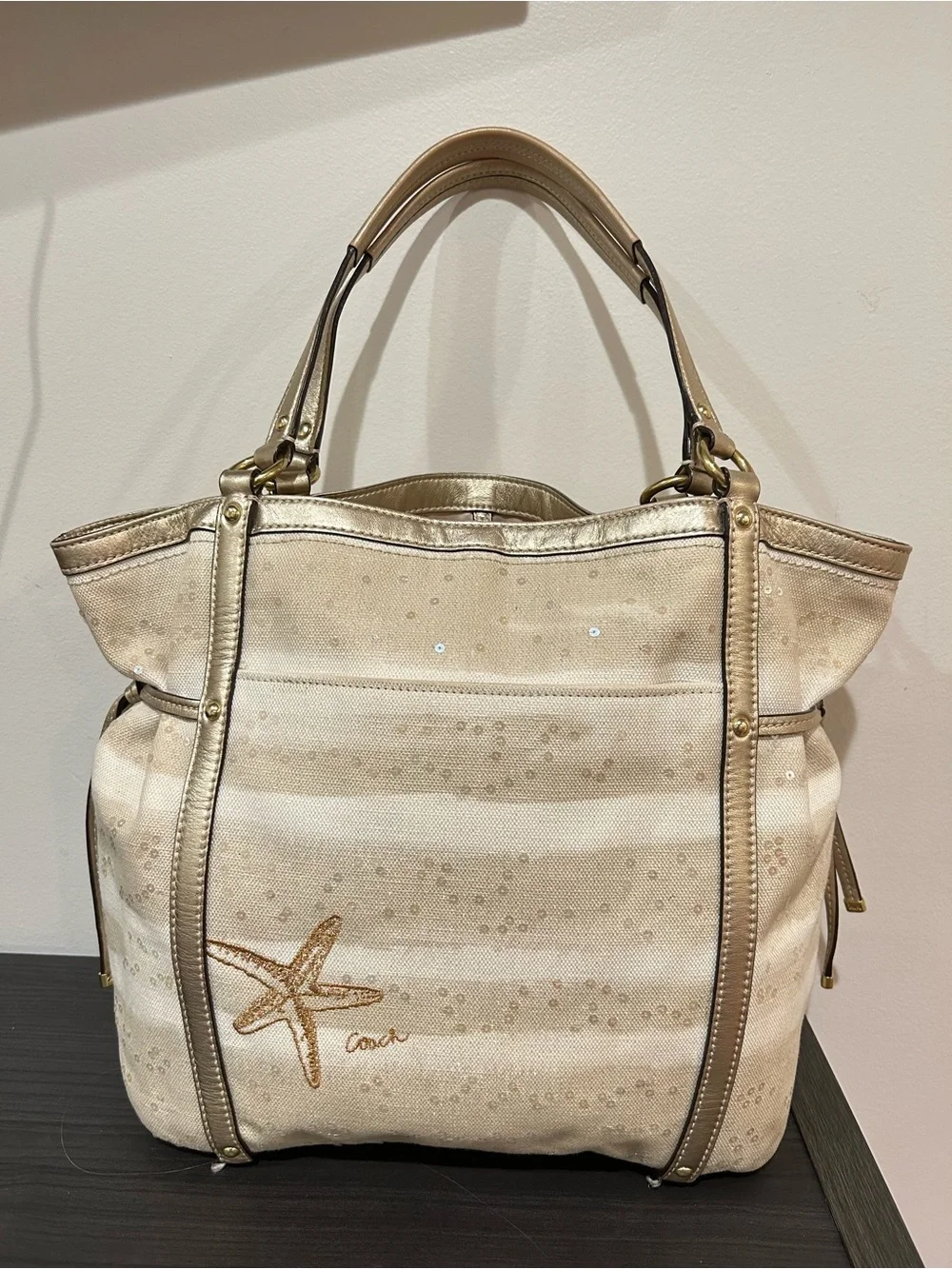 Coach Audrey Sun Starfish Sequin Limited Edition Tote Bag (Style Number 19577)